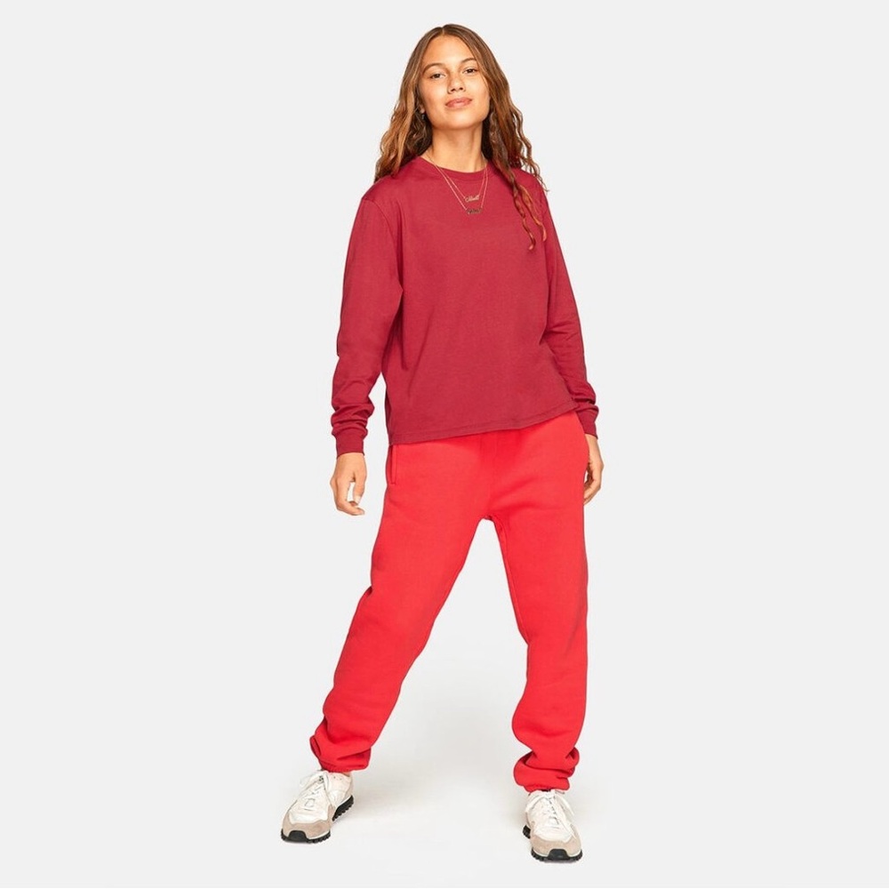 Outdoor Voices Everyday Longsleeve in Ruby, XS